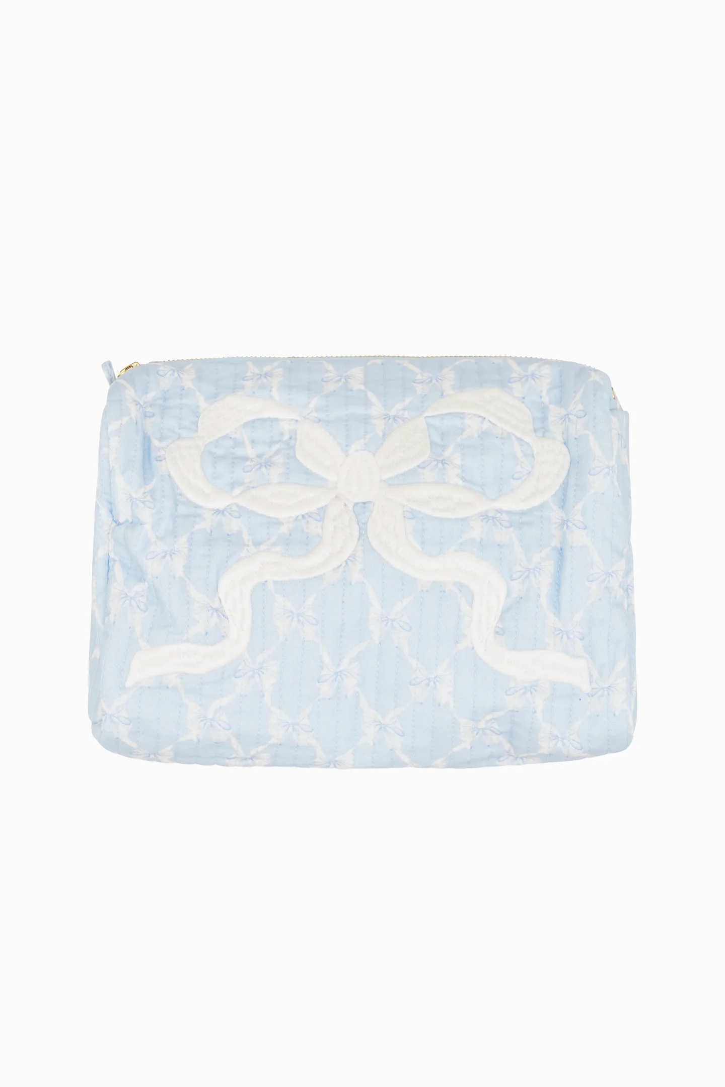 Octavia Quilted Bow Print Pouch