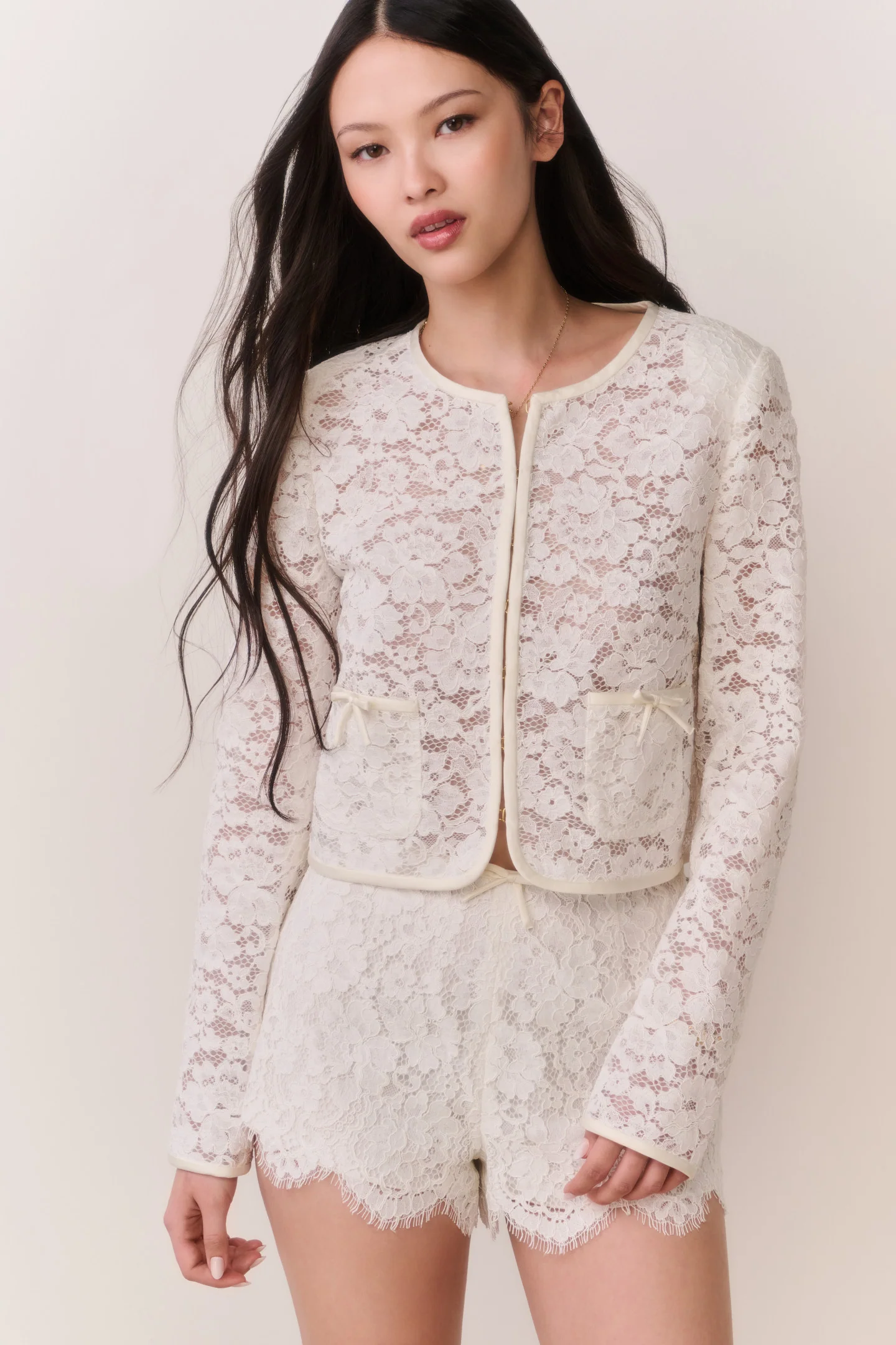 Lavendine Lace Mini Shorts