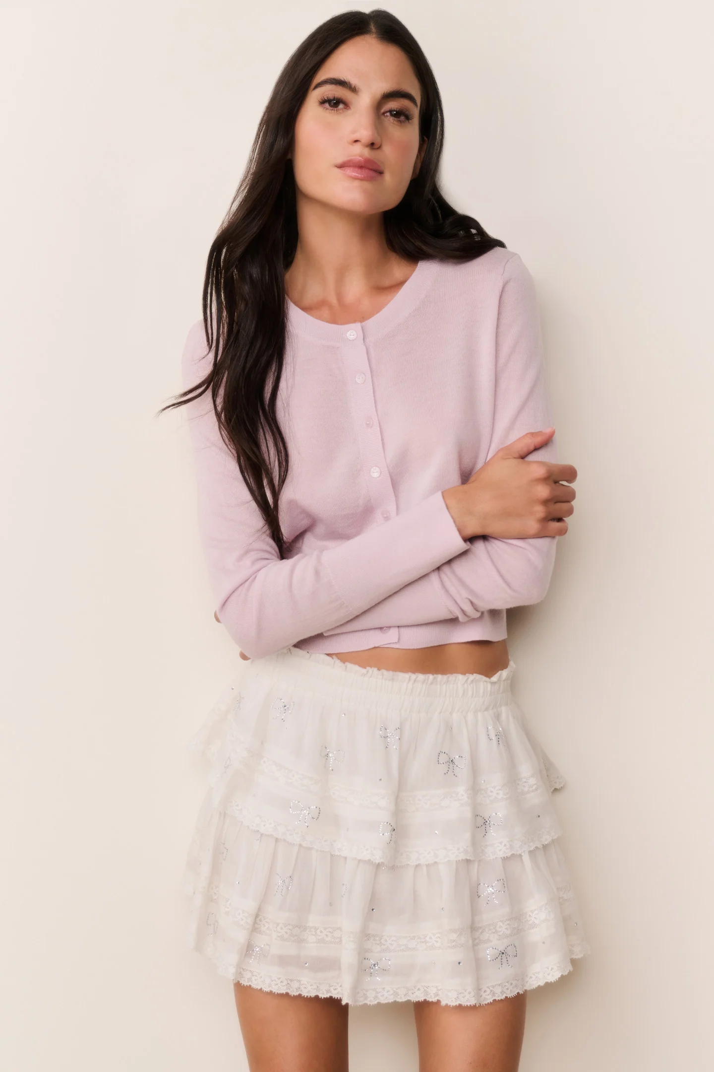 Adeanne Pastel Wool Cardigan