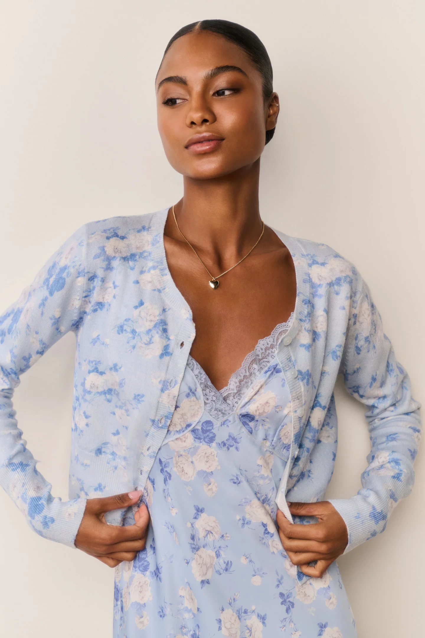 Adeanne Heirloom Print Cotton Cardigan