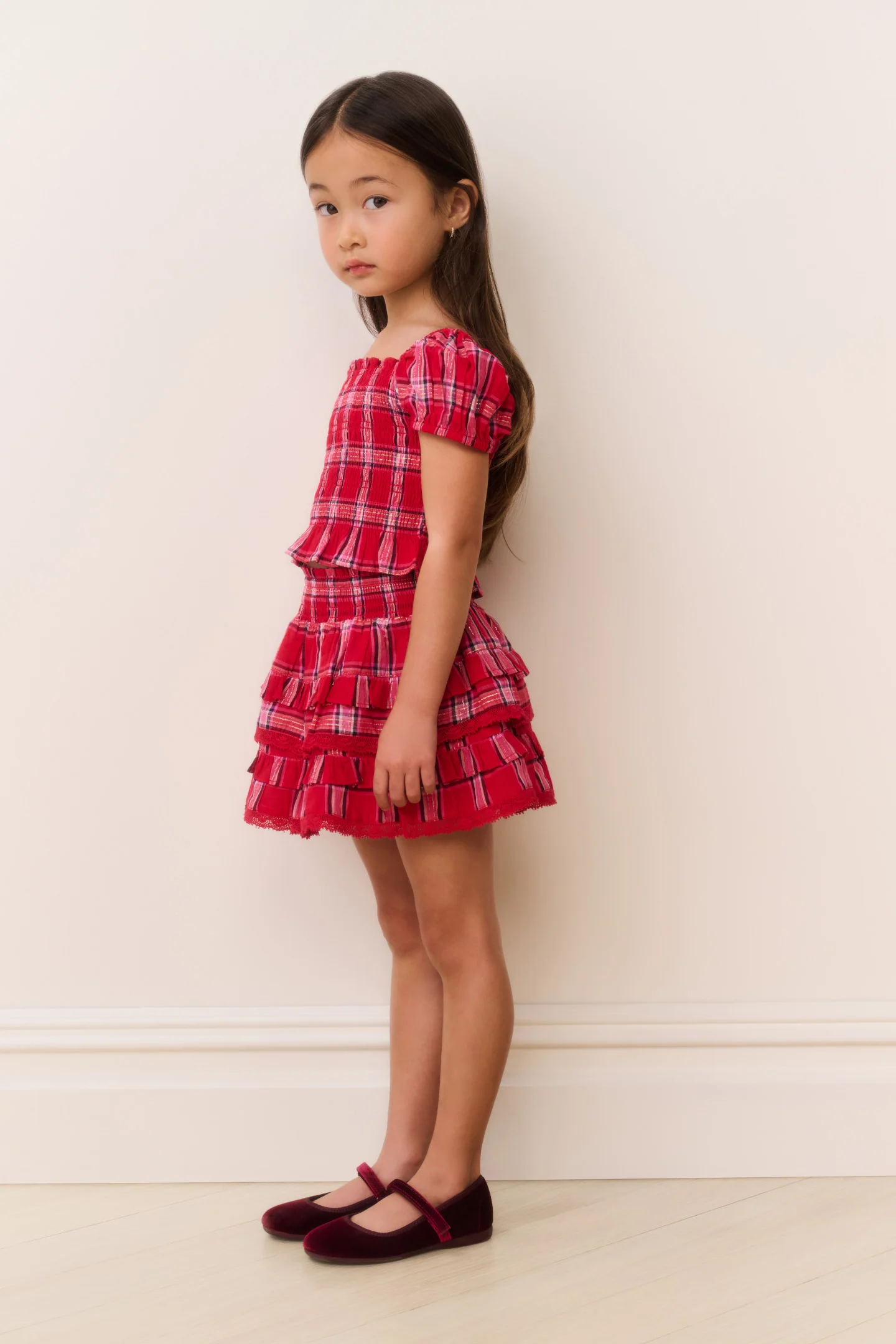Little Girls Fabielle Tartan Top