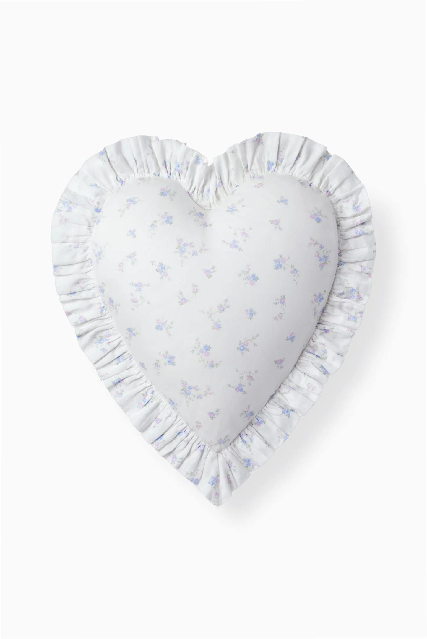 Atlantic Shore Ruffle Heart Pillow