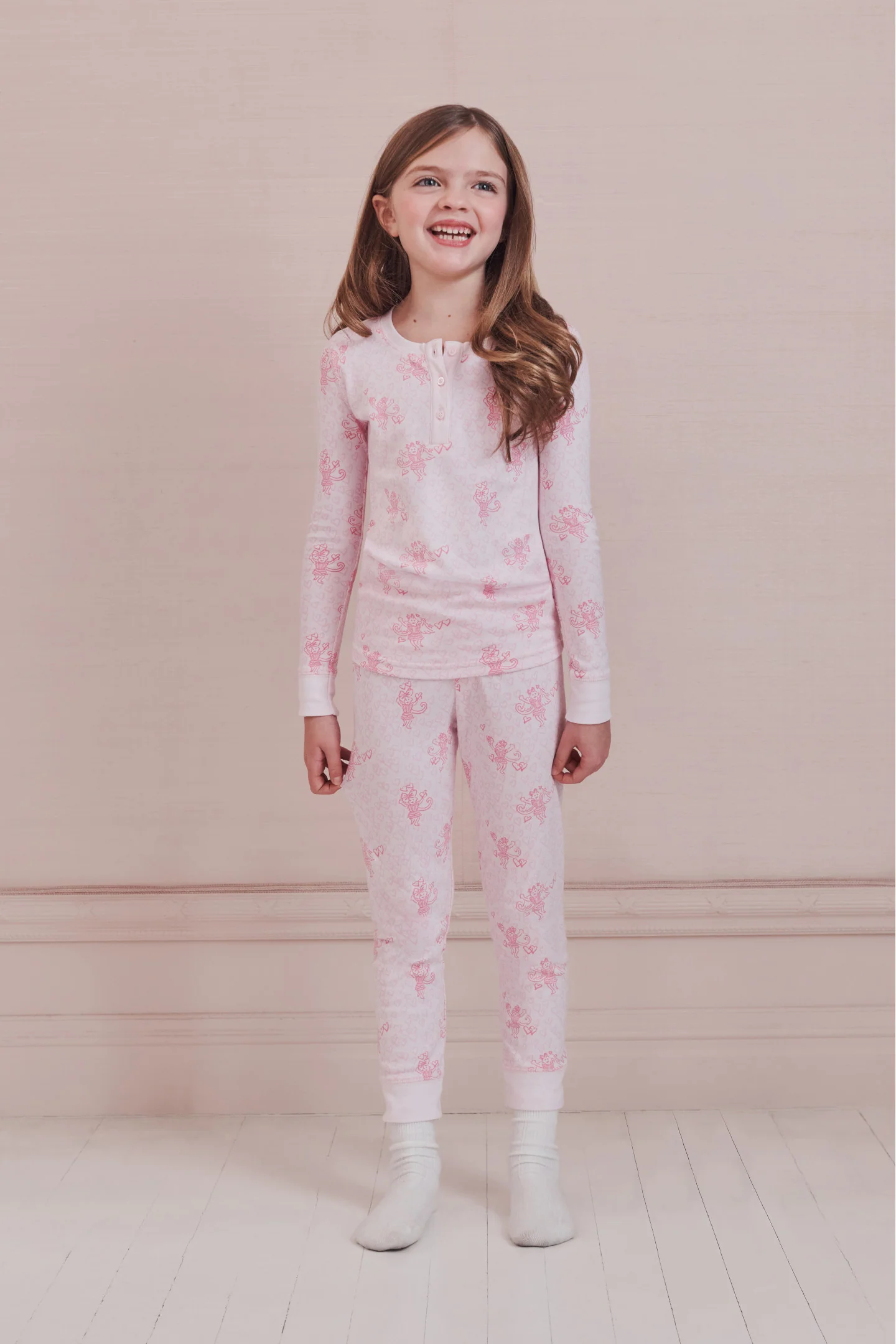 LoveShackFancy x Roller Rabbit Kids Hearts Juniper Pajama
