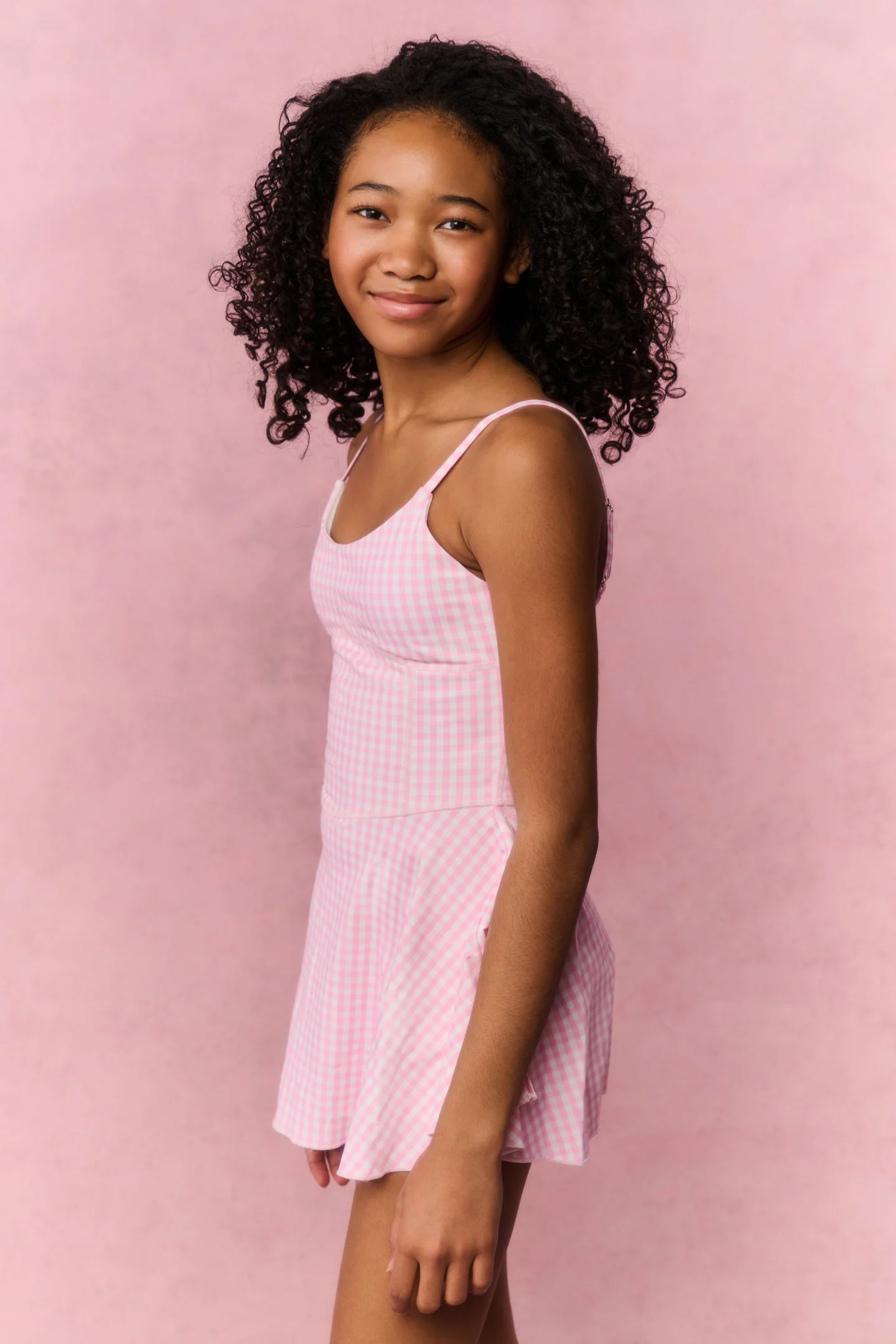 Tween Gingham Kishori Active Dress