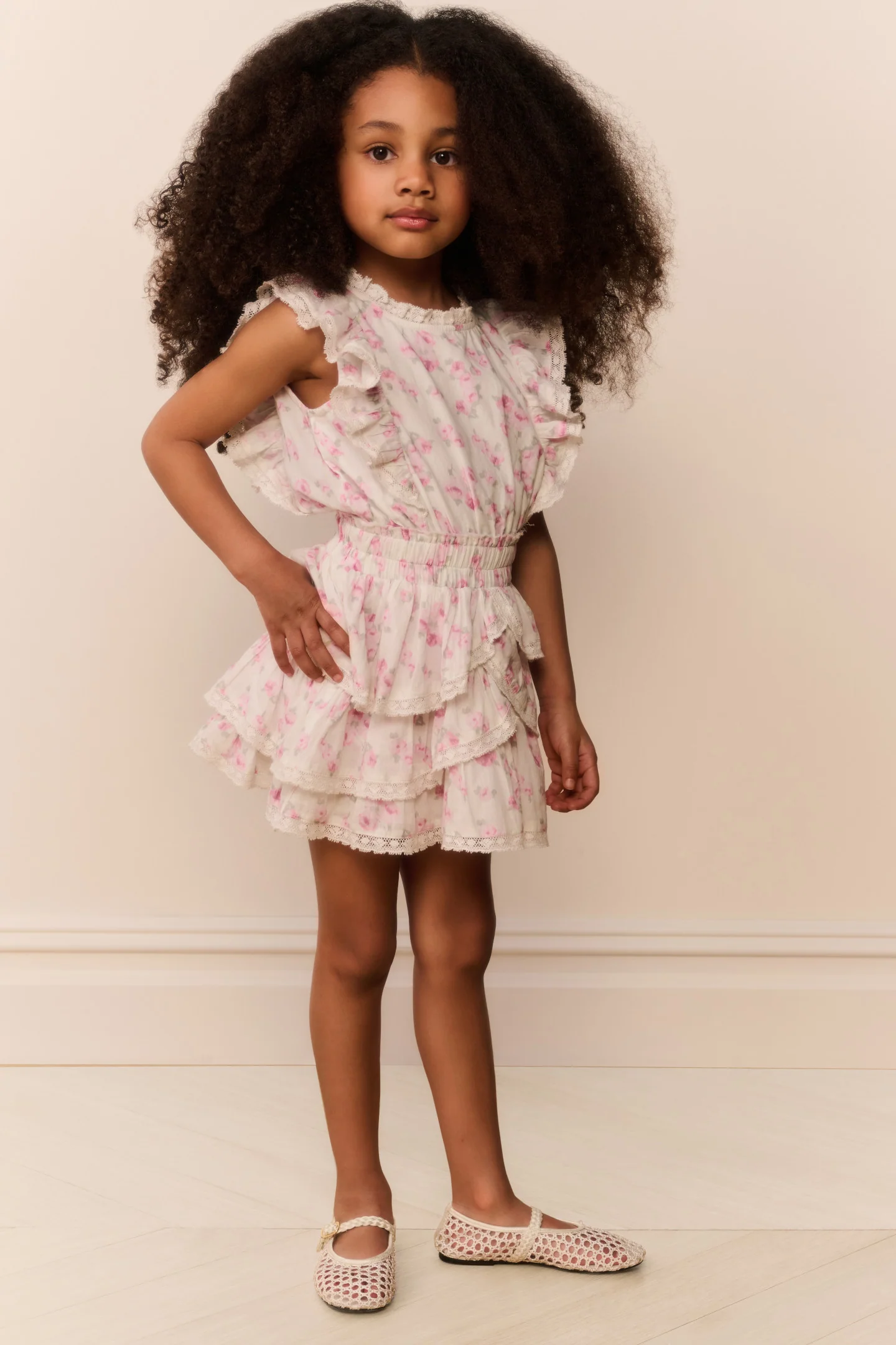 Little Girls Blooming Floral Decker Dress