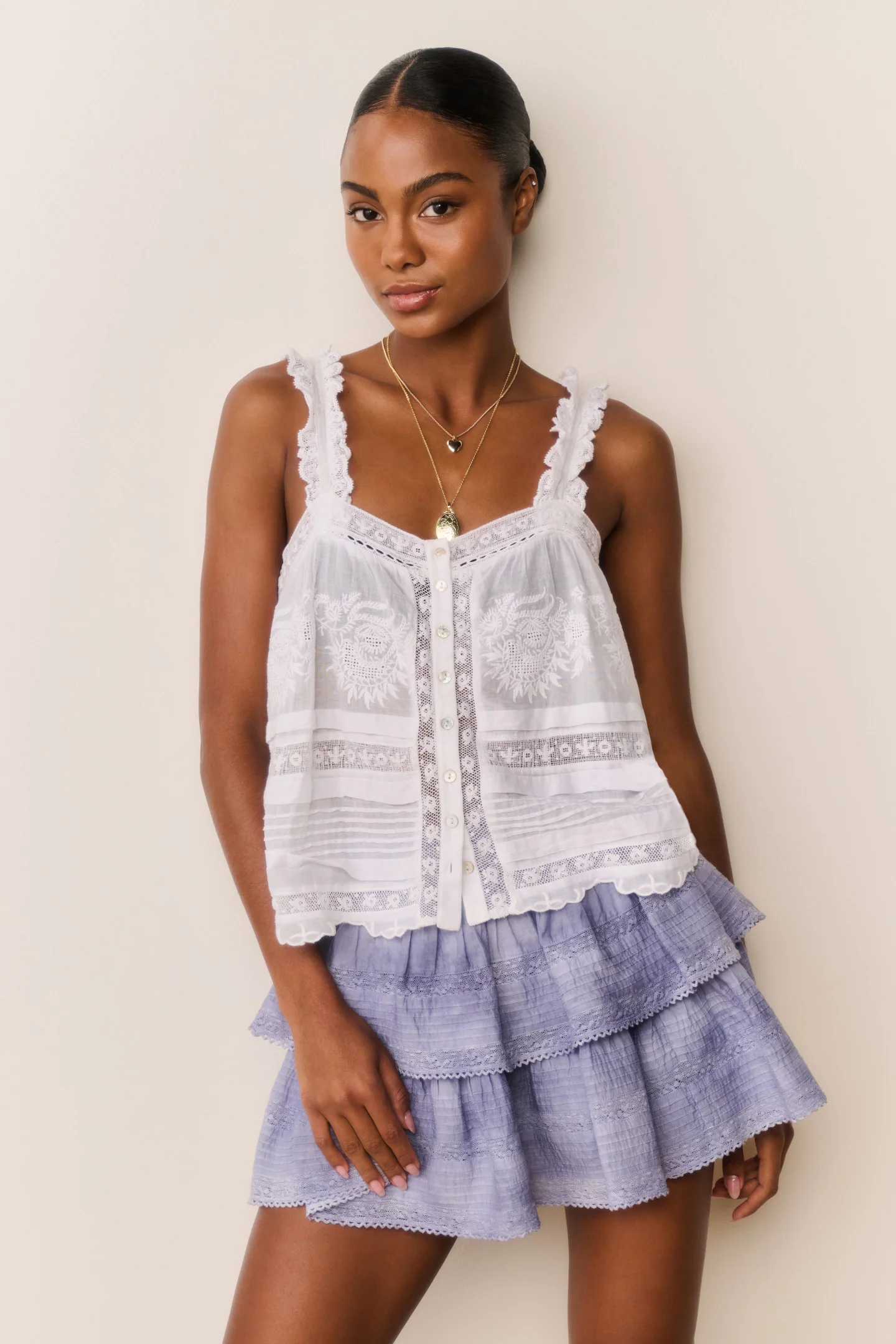 Ruffle Mini Hand-Dyed Skirt