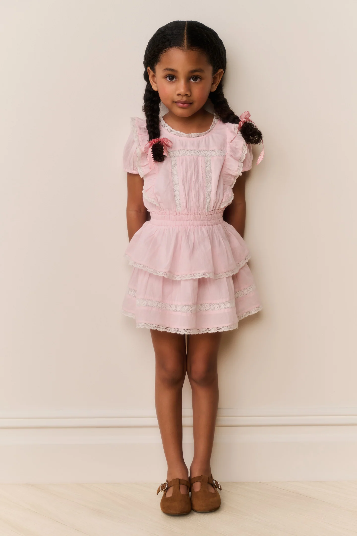 Little Girls Jaime Lace-Trimmed Cotton Dress