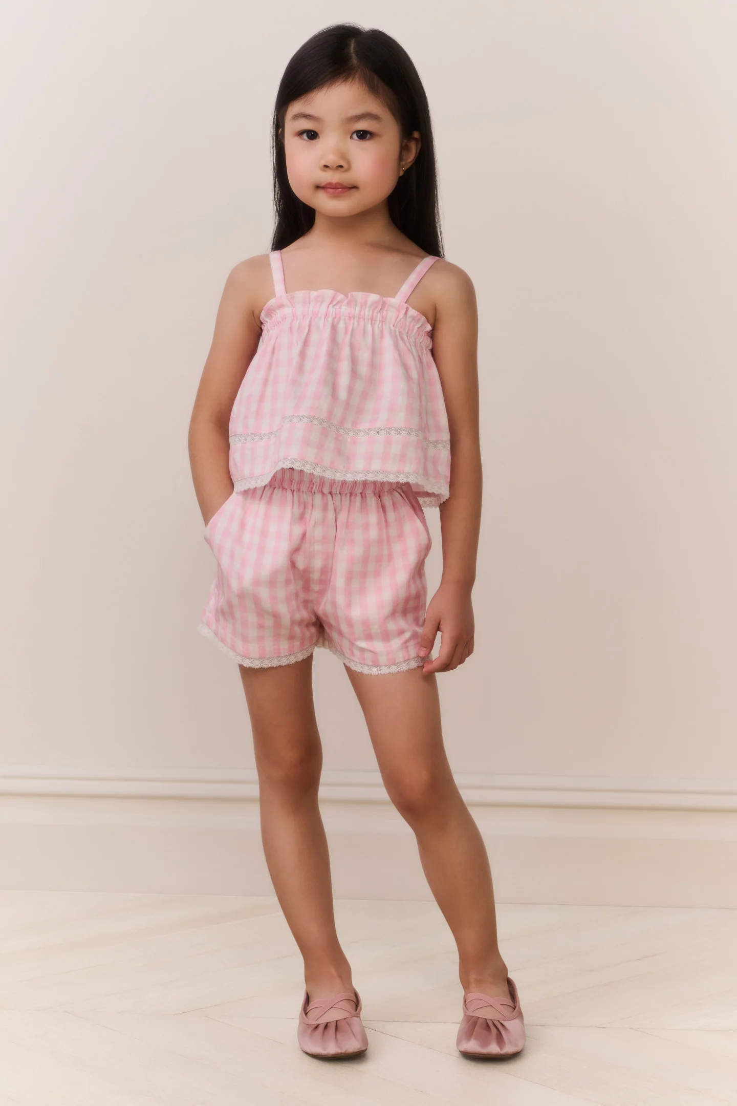 Little Girls Georgie Gingham Shorts