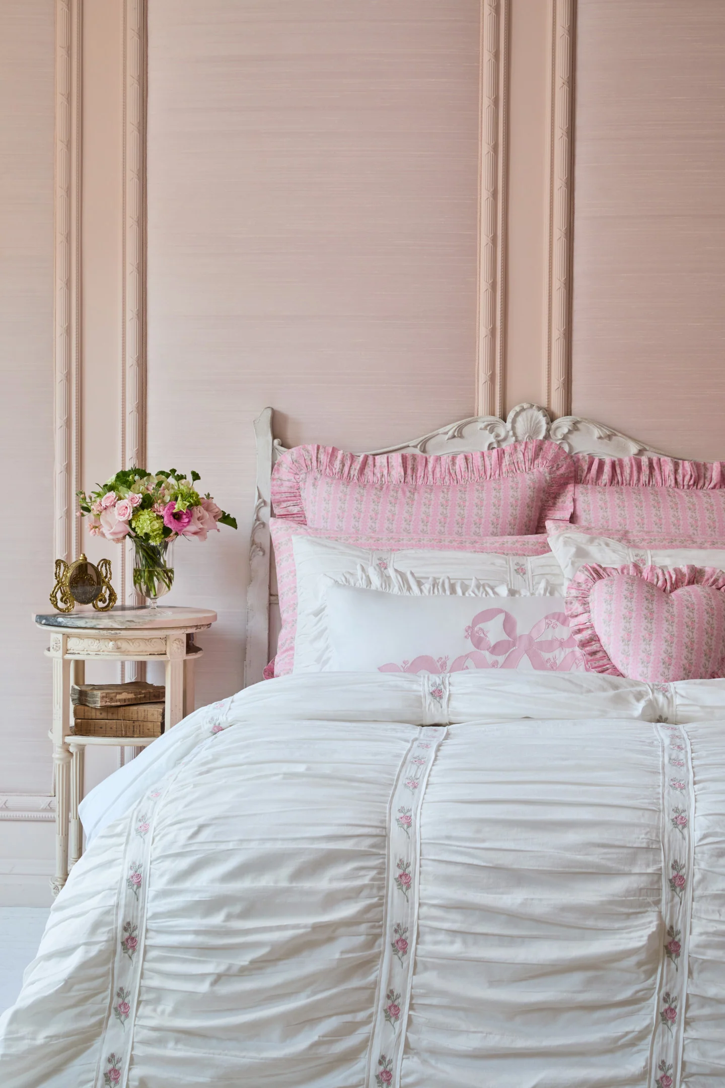 Forever In Love Embroidered Duvet Cover + Sham Set