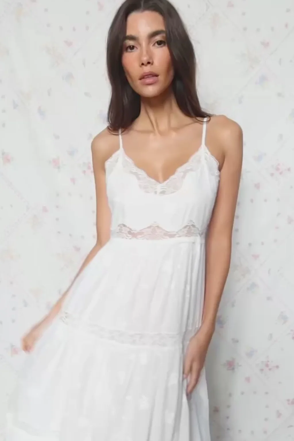 Espa Lace-Trimmed Maxi Dress