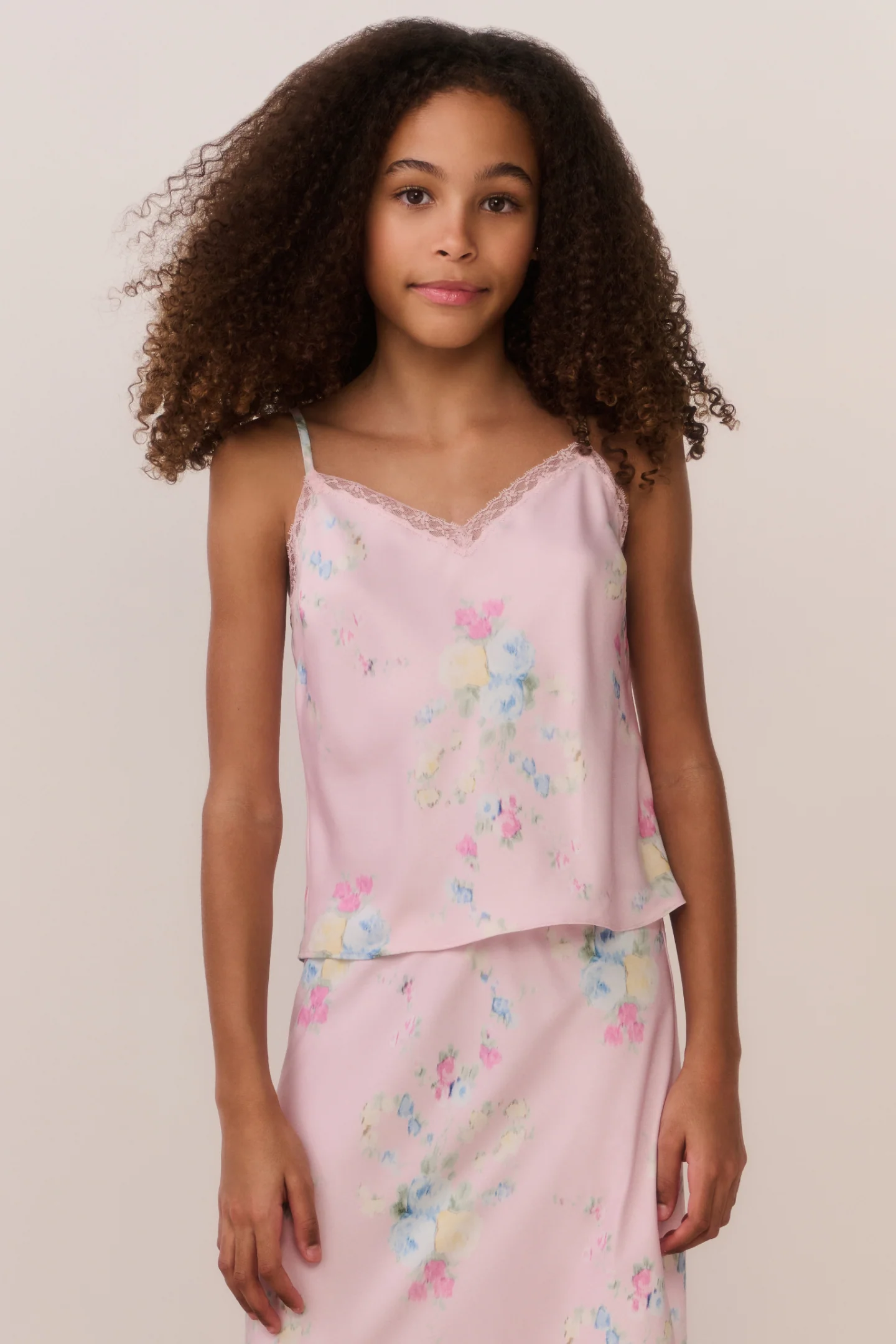 Tween Lirena Satin Floral Top