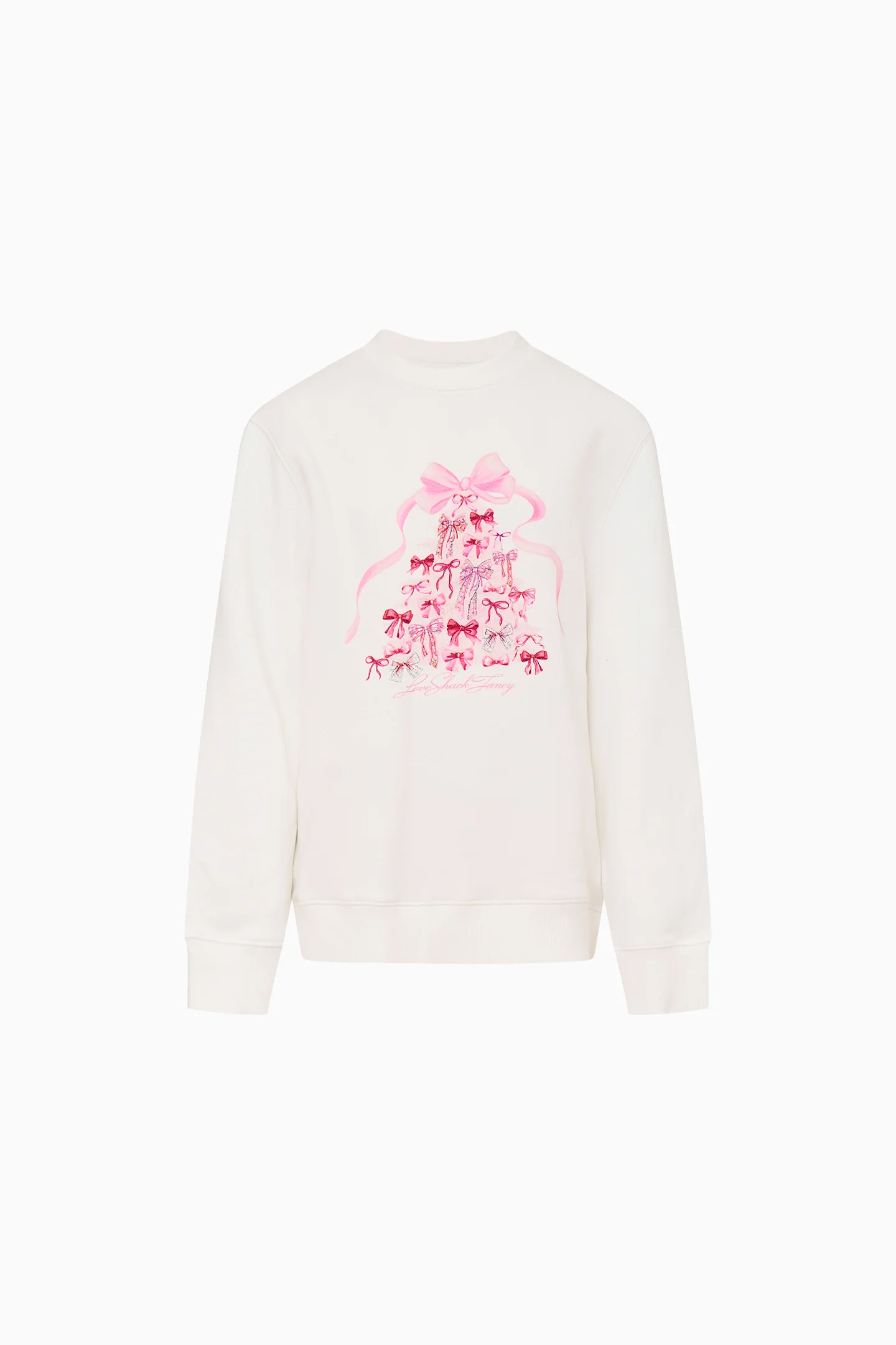 Little Girls Merrily Christmas Bow Fleece Pullover