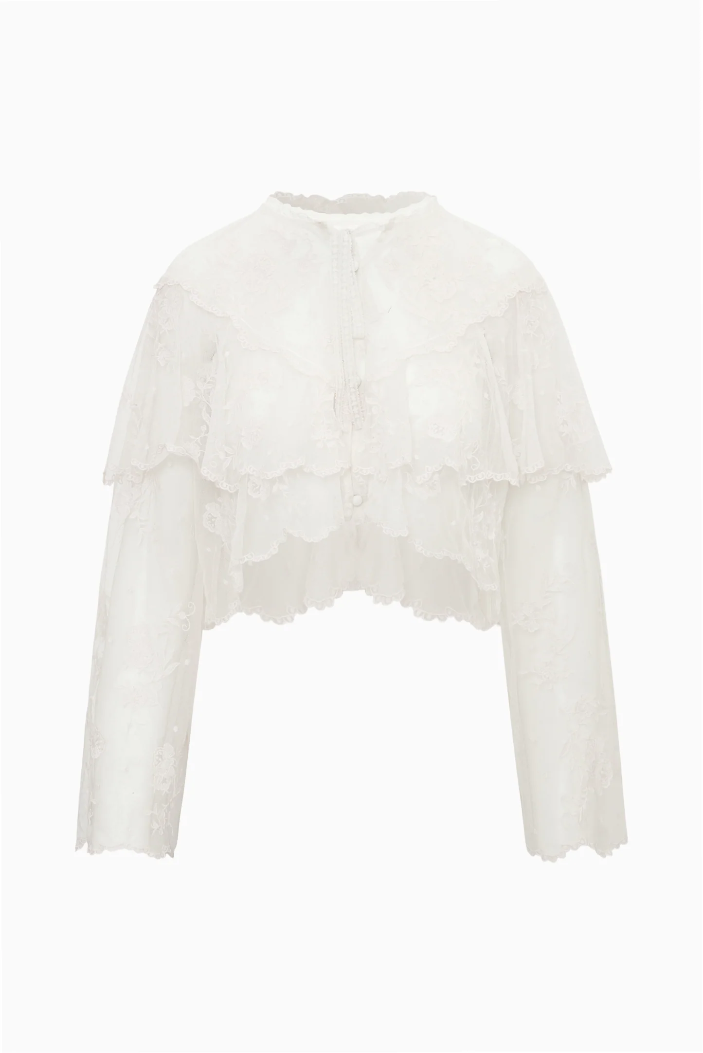 Tourelle Sheer Lace Blouse
