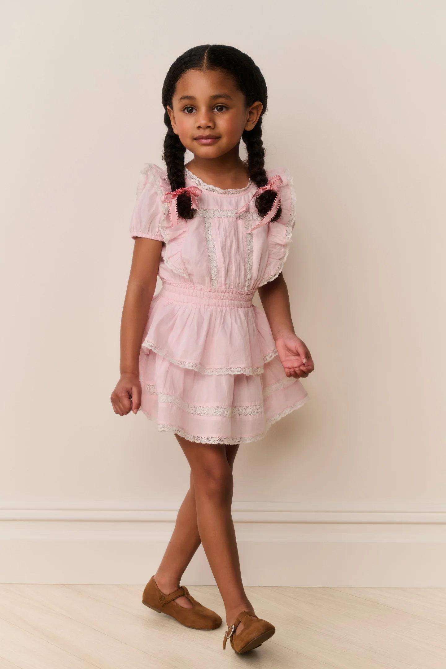 Little Girls Jaime Lace-Trimmed Cotton Dress