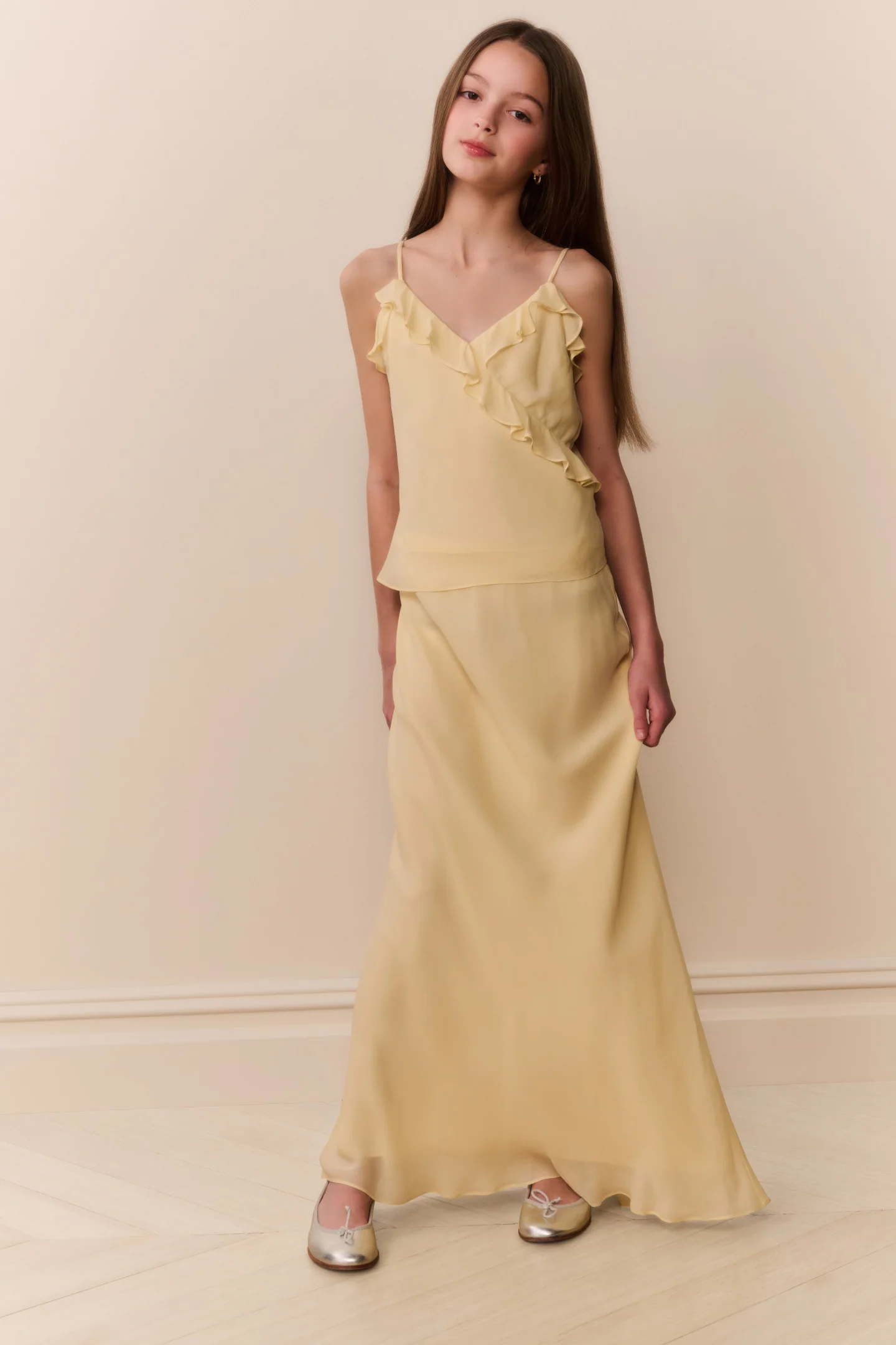 Tween Kalea Chiffon Ruffle Top