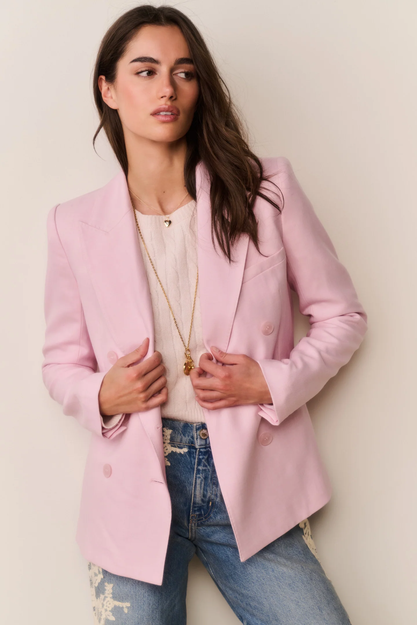 Gillian Linen-Cotton Bow Blazer