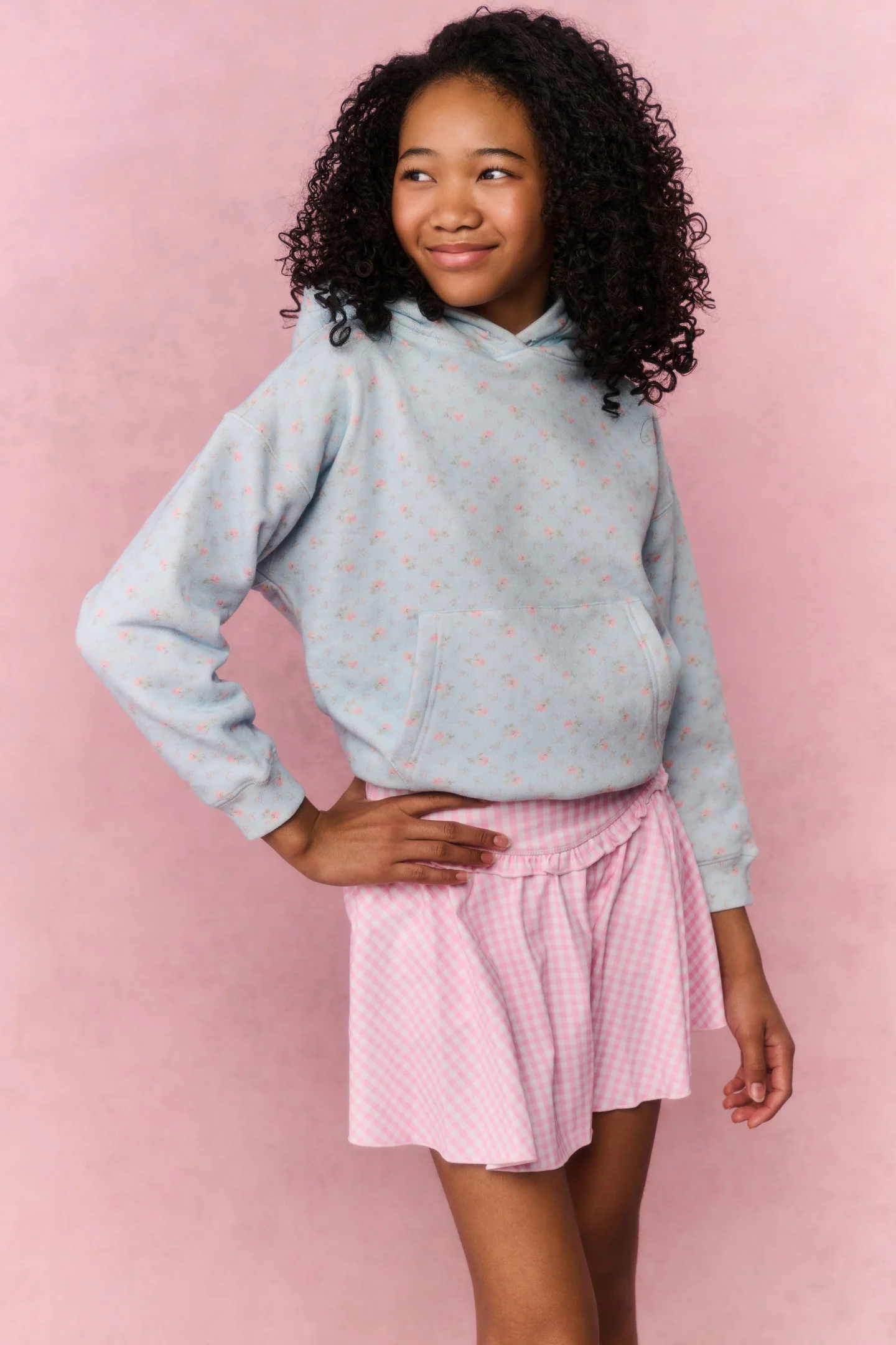 Tween Gingham Shanonly Active Skort