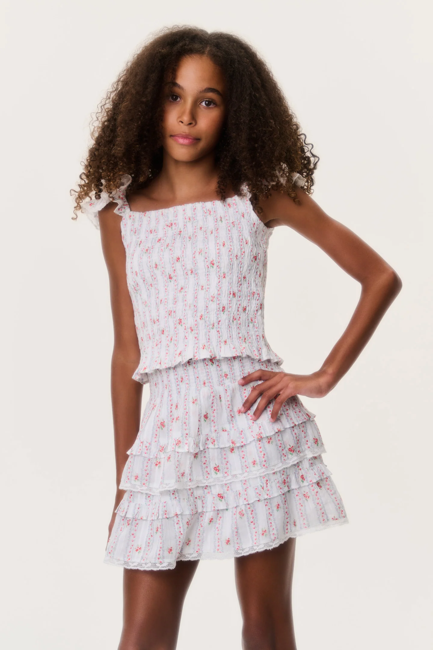 Tween Cherry Stripe Billie Skirt