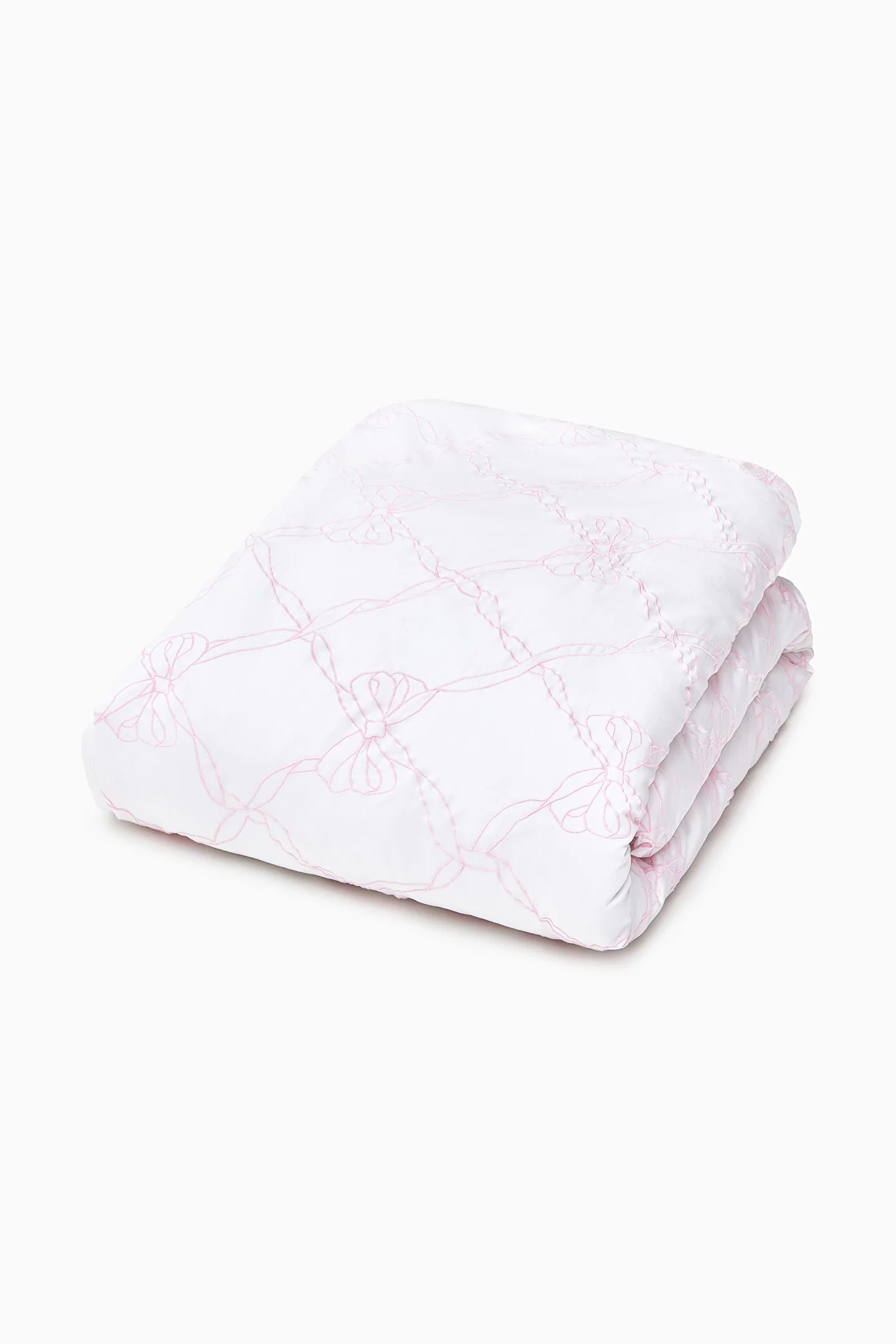 Garden Bow Embroidered Bow Duvet Cover + Sham Set