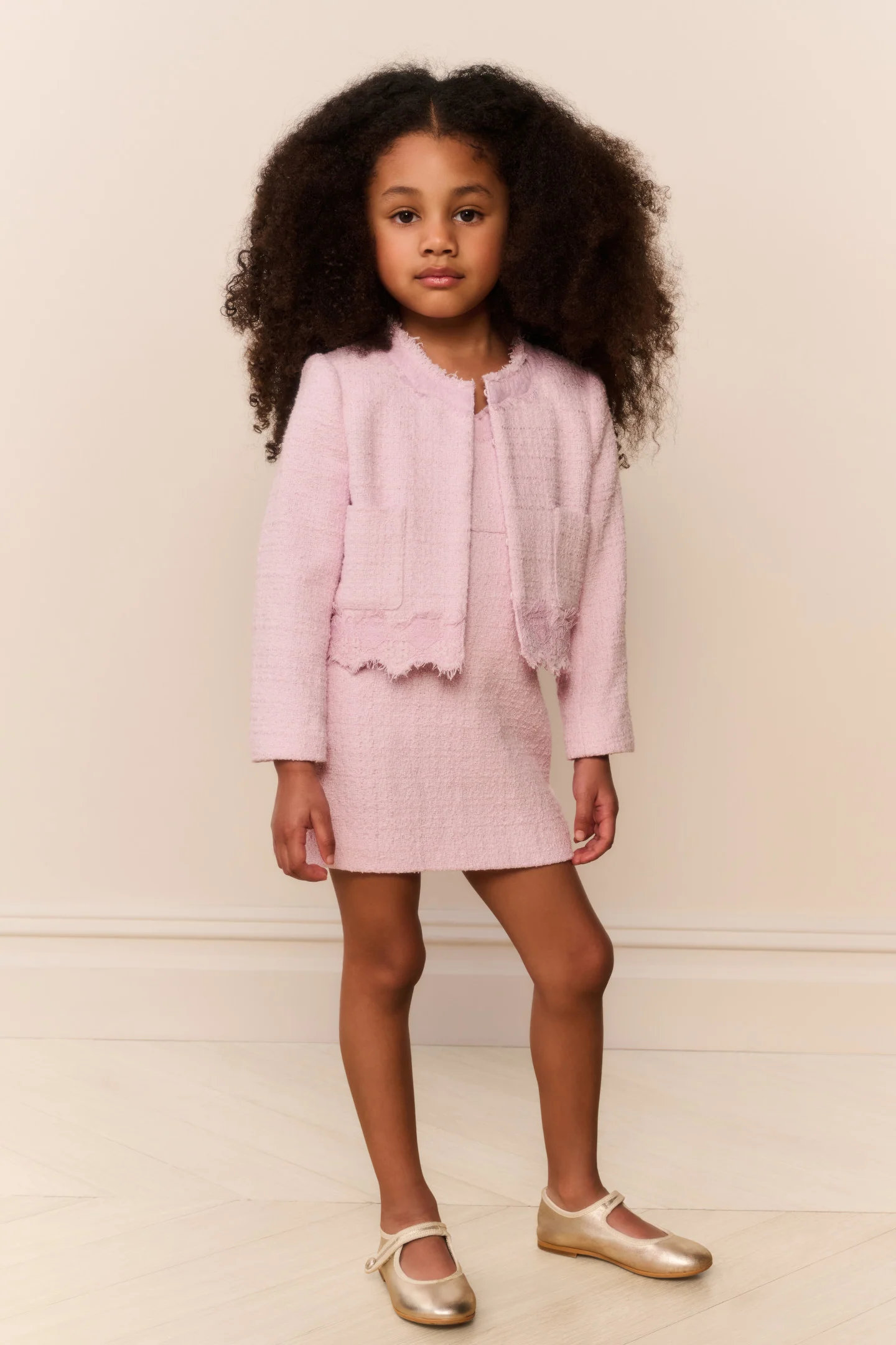 Little Girls Lace Tweed Erina Jacket