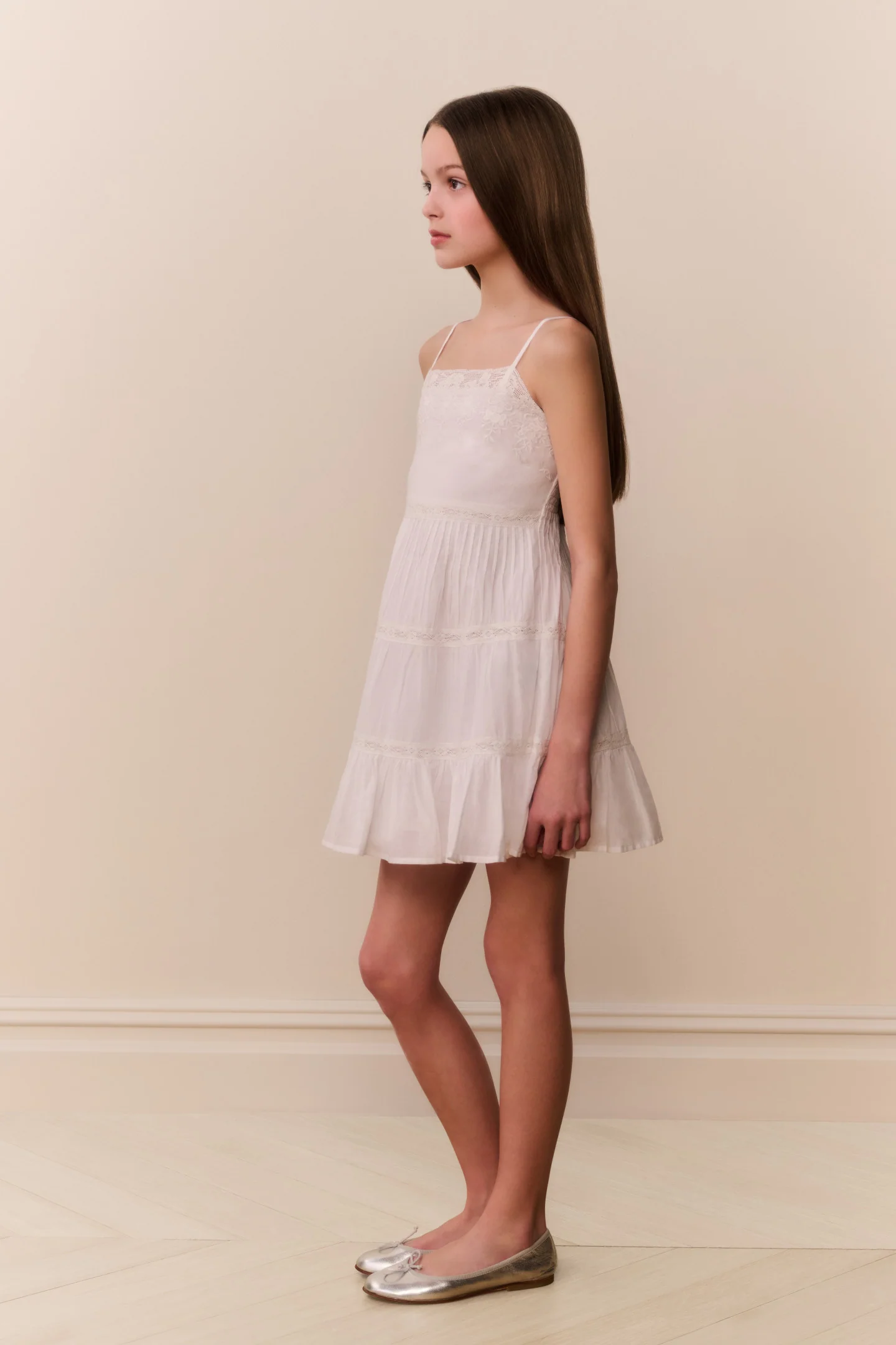Tween Cotton Lace-Trimmed Zuri Dress