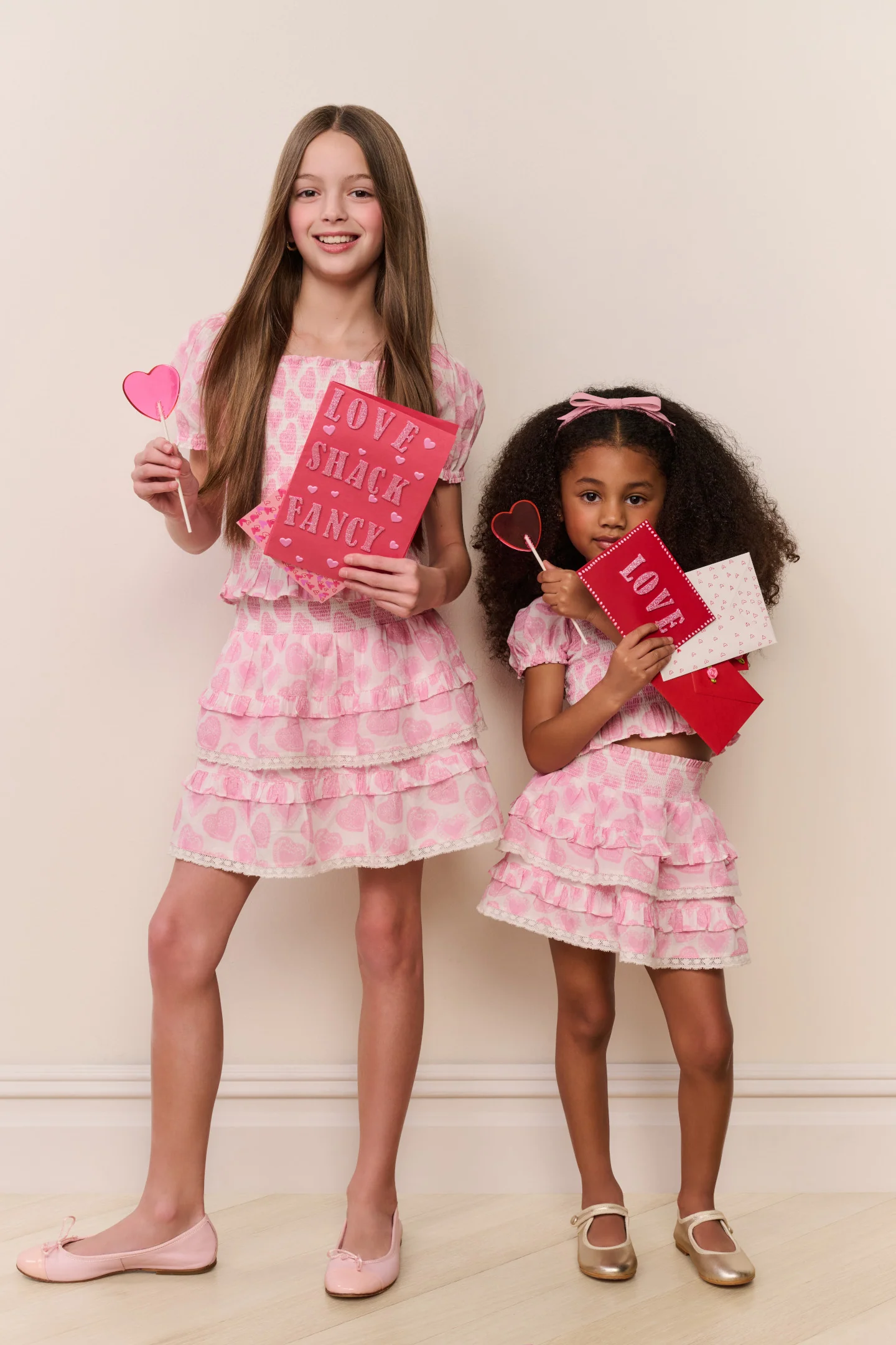 Tween Billie Heart Print Skirt