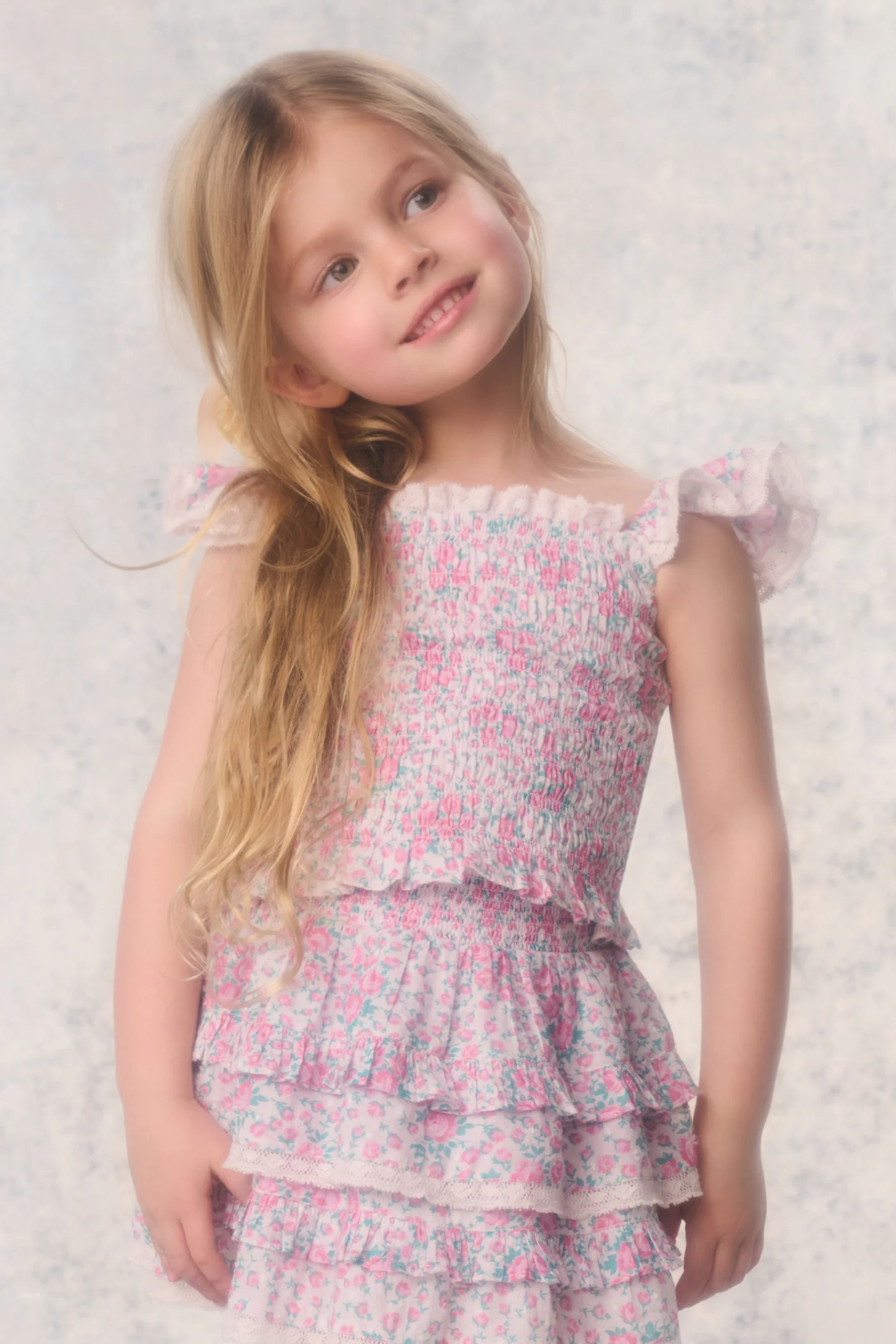Little Girls Re-Edition Caspia Floral Top