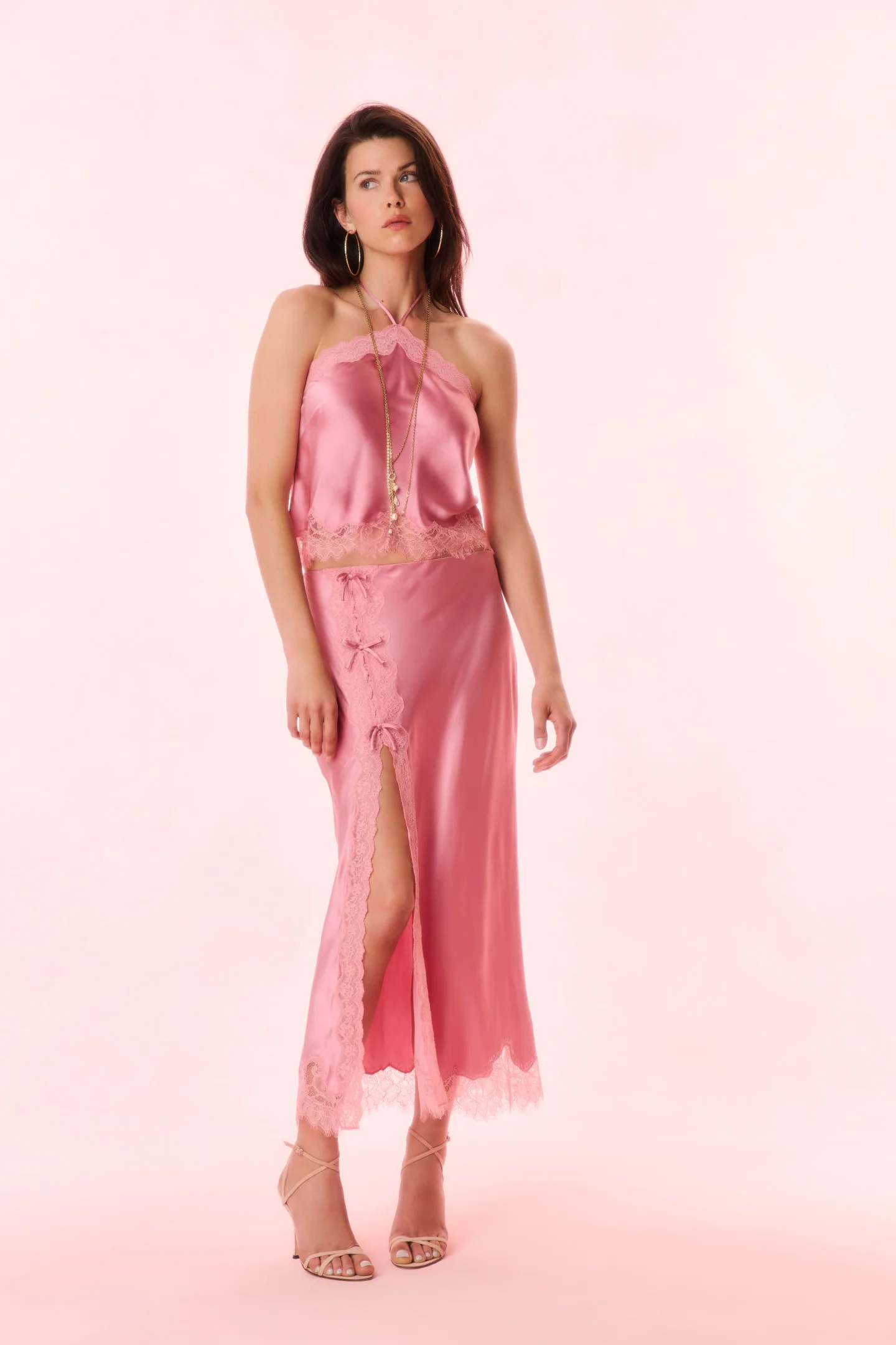 Calder Silk-Blend Maxi Slip Skirt